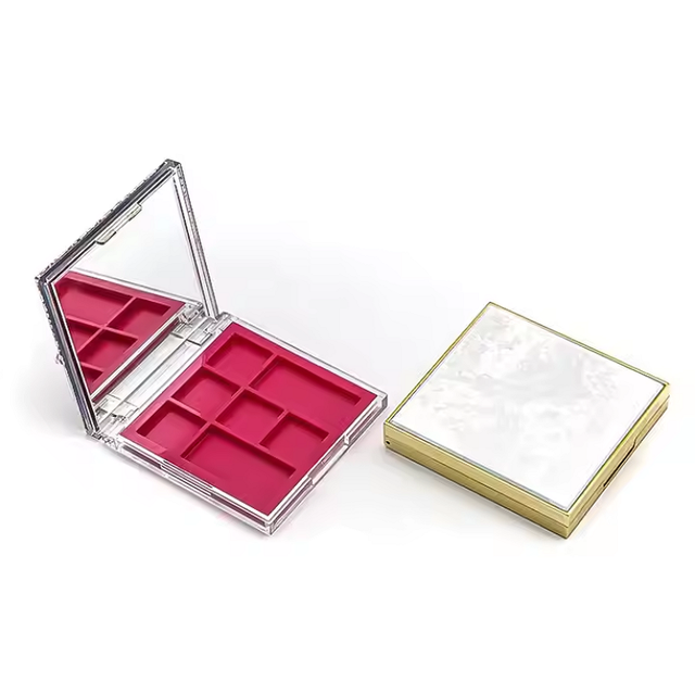 Classic 7 Colors Makeup Plastic Empty Eyeshadow Palette Customized Brand Logo Wholesale