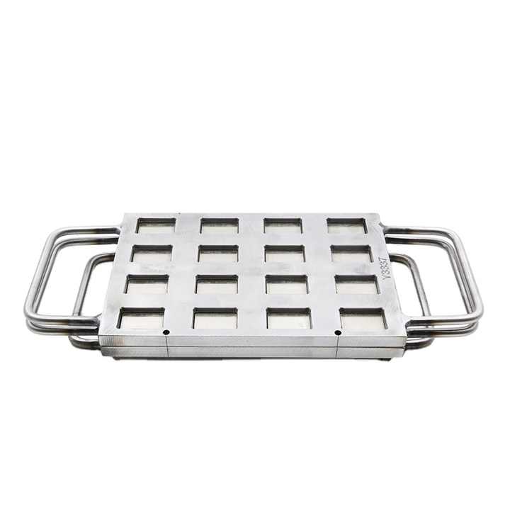 Custom Pattern Label 16 Cavities Rectangle Mould Diy Eyeshadow Filling Plate Mold Multi Size Aluminum Metal Press Powder Mould