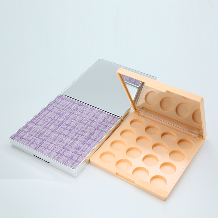 16 Holes Eyeshadow Elegant Square Case Cosmetic Palette Empty Eyeshadow Case Compact Case