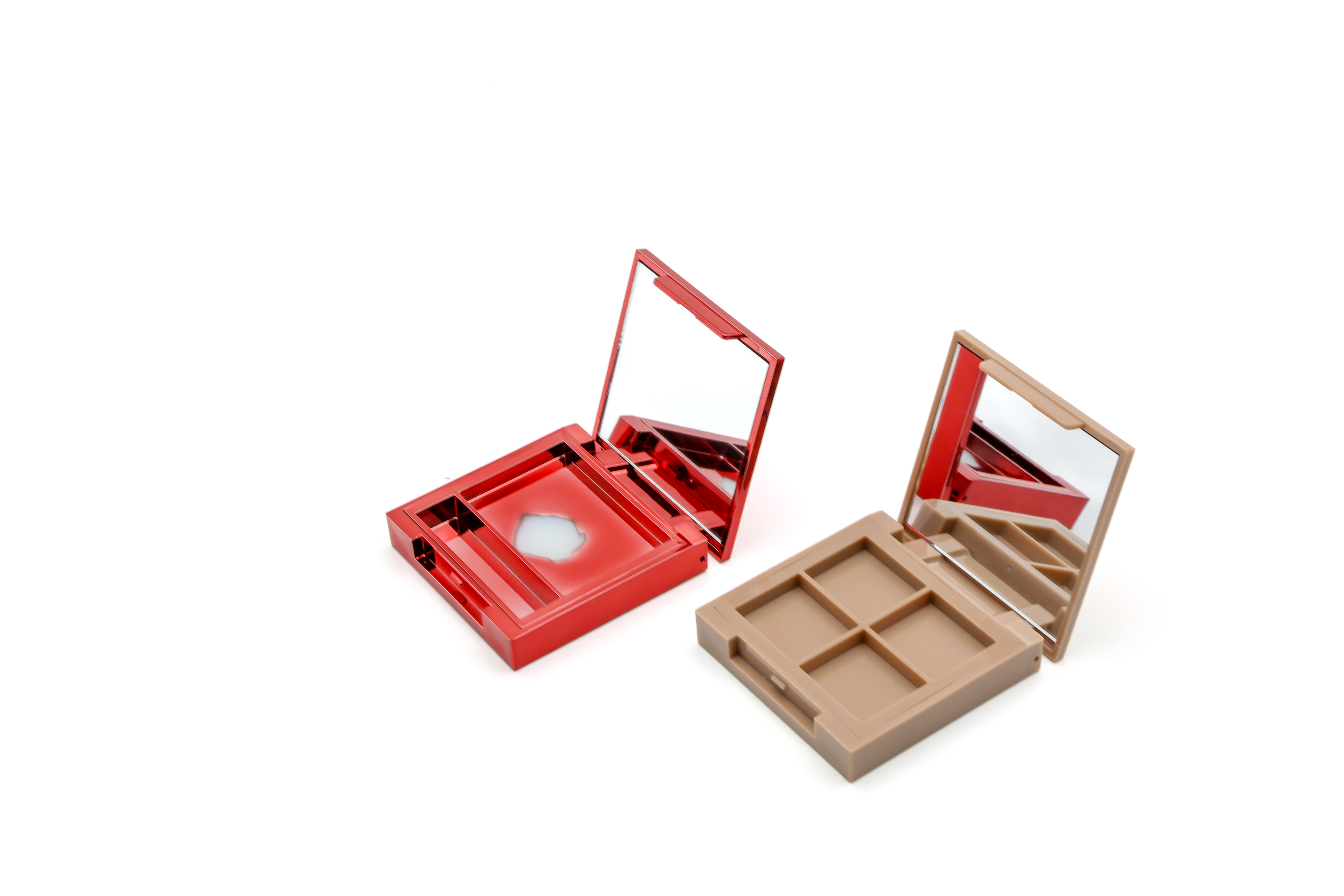 Empty Eyeshadow Cases 4 Shades Empty Eyeshadow Palette Pans Packaging Plastic Pallets for Makeup Packaging