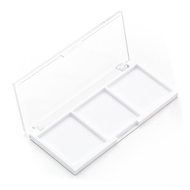 3 Color Wholesale Custom Best Makeup With My Logo Eyeshadow Pallet Diy Empty Rectangle Pan Private Label Eye Shadow Palette