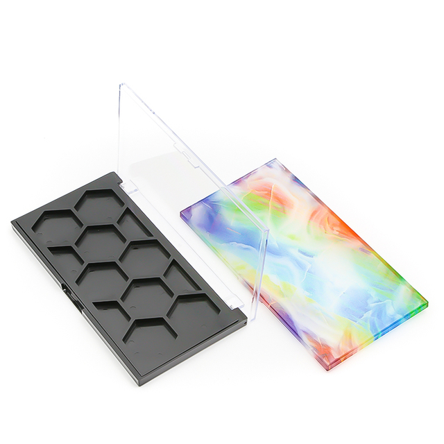 12 Colors High Pigmented Eyeshadow Palette Hexagonal Color Hole Cosmetic Eyeshadow Palette Empty