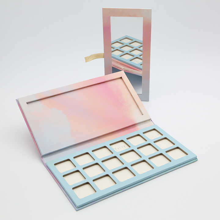 Eyeshadow Palette Label Custom Logo High Pigment Eyeshadow Palette Makeup Tools Paperboard Eyeshadow Palette Packaging