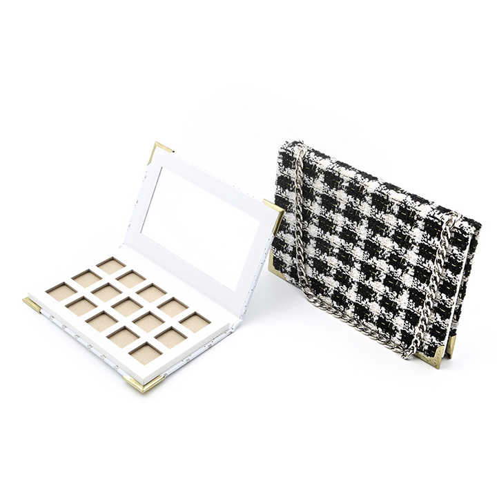 Customized Black Makeup Packing Box Empty Square Wholesale Eyeshadow Cardboard Paperboard Palette