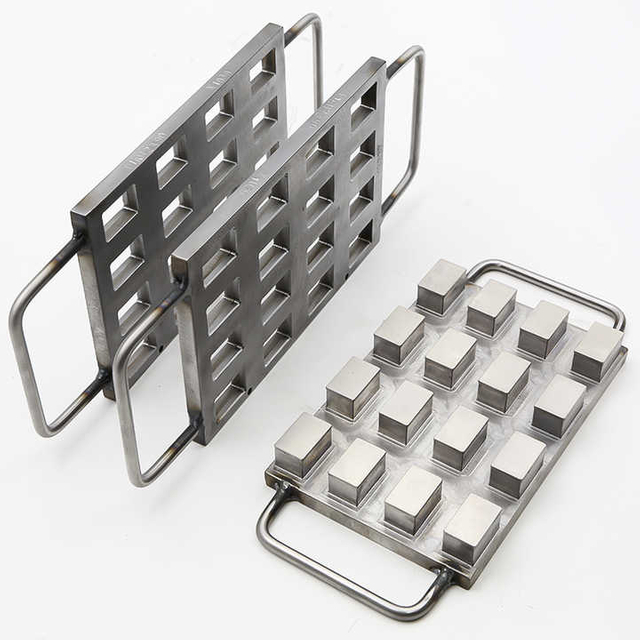 Custom Pattern Label 16 Cavities Rectangle Mould Diy Eyeshadow Filling Plate Mold Multi Size Aluminum Metal Press Powder Mould