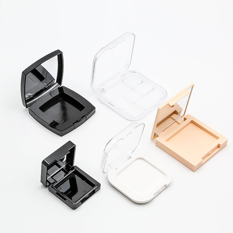 Customizable Color and Shape Transparent Square Eyeshadow Palette Flip Cute Unique Eyeshadow Palette