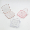 7 Colors Empty square Plastic Eyeshadow Palette with clear Lid Compact case for Eyeshadow