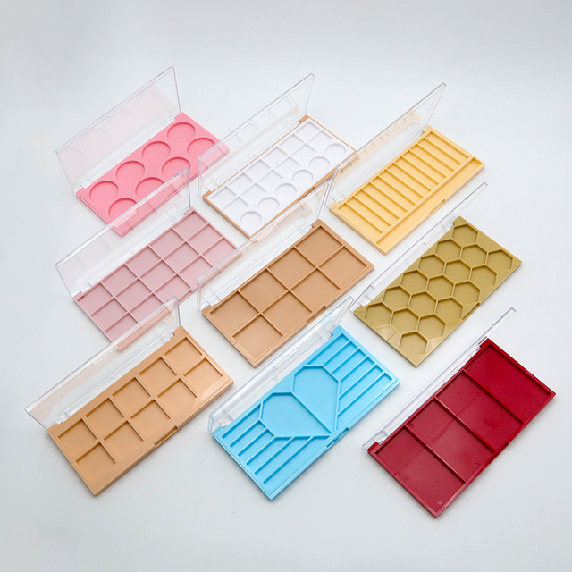 17 Color Diy Empty Eyeshadow Palette Case Matte Black Makeup Cute Packaging Eyeshadow Palette