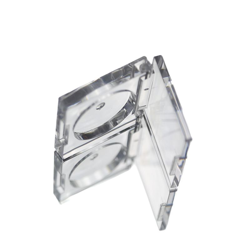 Private Label Custom Your Logo Plastic Clear Eyeshadow Case Packaging Square Cheap Eyeshadow Palette Empty Blush Box