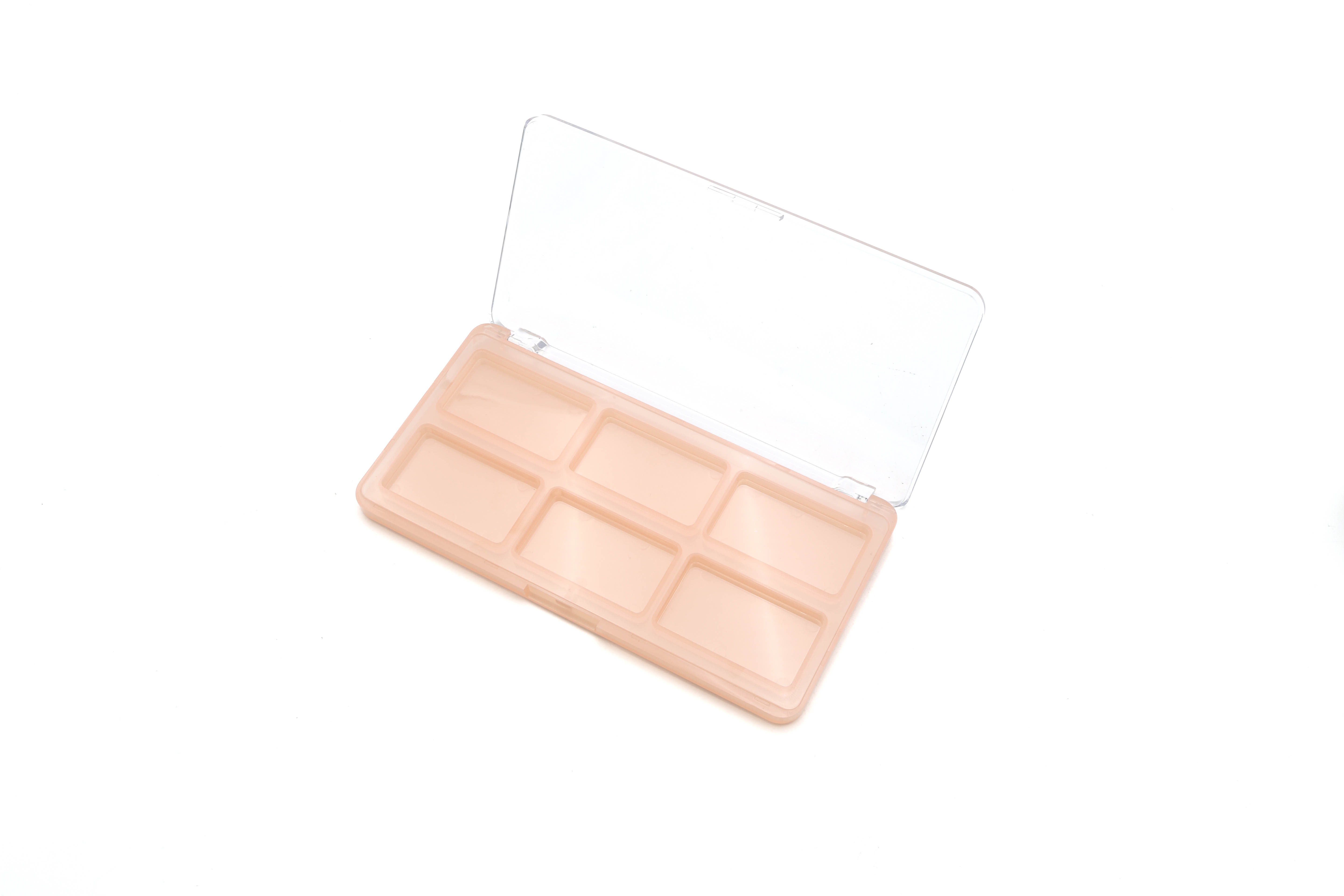 6 colors Wholesale Custom Empty Makeup Eyeshadow Container Palette Plastic Eyeshadow Palette Private Label