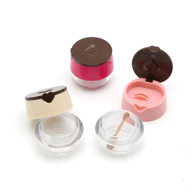 New Design Empty Diverse Plastic Cosmetic Cream Jar Lip Balm Skin Care Product Packaging Cream Jar With Spoon