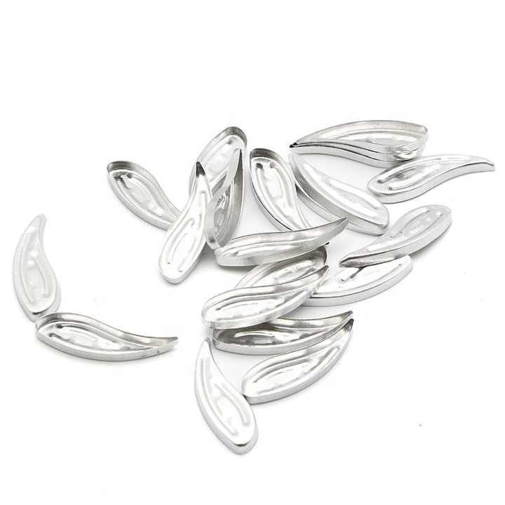 Leakage Prevention Diy Magnetic Eyeshadow Tin Pans Leaf Shape 4.15cm Makeup Tin Pans