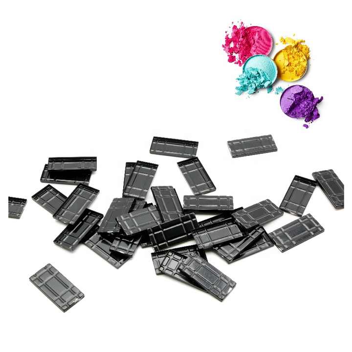 Top-ranked Products Black Diy Magnetic Makeup Tin Pans Custom Shape Eye Shadow Cosmetic Tin Pan