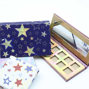 Eyeshadow Palette Label Custom Logo High Pigment Eyeshadow Palette Gift Box Empty Eyeshadow Makeup Palette Custom Cardboard Paperboard Makeup Palette