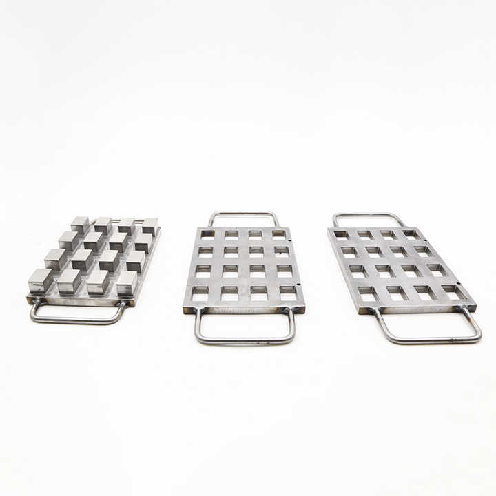 Custom Pattern Label 16 Cavities Rectangle Mould Diy Eyeshadow Filling Plate Mold Multi Size Aluminum Metal Press Powder Mould
