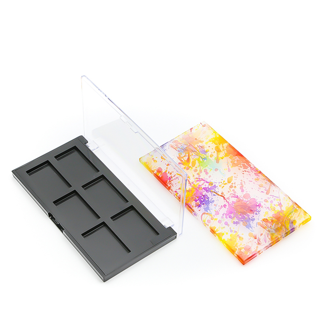  Custom 8 Colors Logo Transparent Flip Cover Sheet Eyeshadow Palette Eyeshadow Empty Palette Case