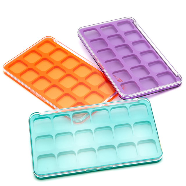 actory Supply 18 Color Eyeshadow Palette Private Label Custom Packaging Transparent Premium Eyeshadow Packaging Empty Palette