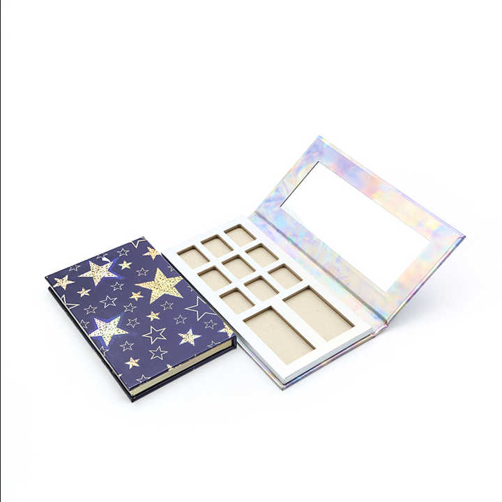Eyeshadow Palette Label Custom Logo High Pigment Eyeshadow Palette Gift Box Empty Eyeshadow Makeup Palette Custom Cardboard Paperboard Makeup Palette