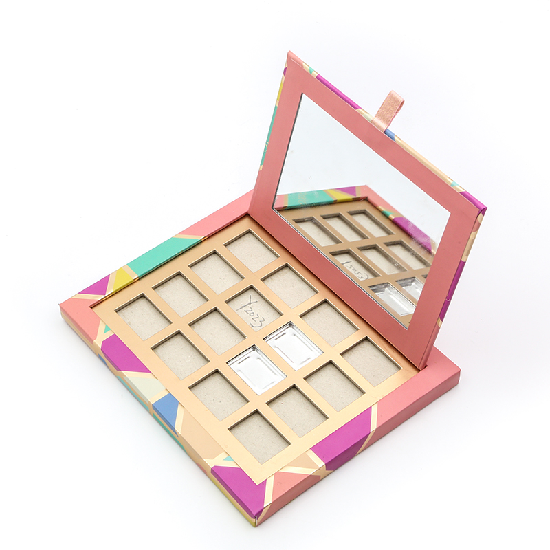 Drawing Design Custom Box Packaging Eyeshadow Palette Book 16 Color Paper Eyeshadow Cardboard Paperboard Packaging