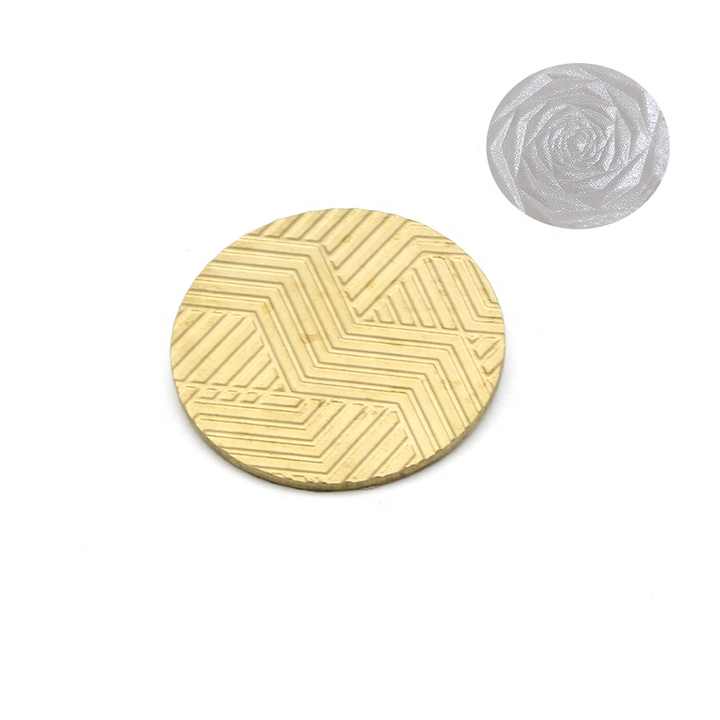 Low Price Custom Copper Flower Pattern Eye Shadow Pressing Tool Durable Material Embossing Mold for Makeup