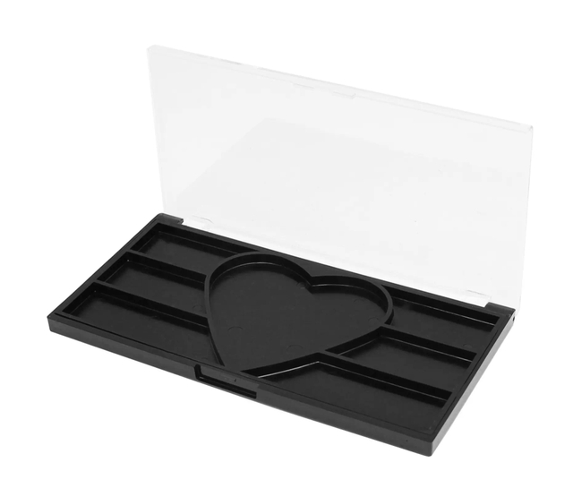 7 Colors Diy Empty Eyeshadow Palette Case Matte Black Makeup Packaging Eyeshadow Palette Personalizada