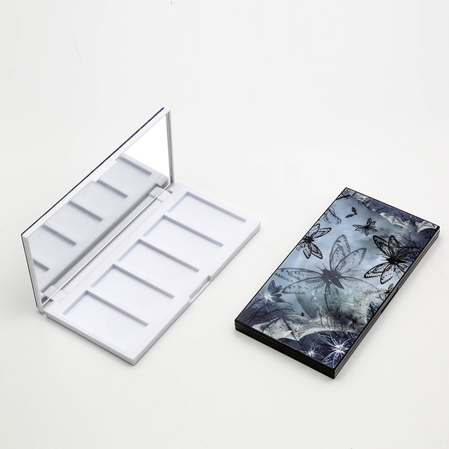 Customizable Eyeshadow Palette 5 Colors Diy Empty Eyeshadow Palette Organizer Black Makeup Packaging Eyeshadow Palette