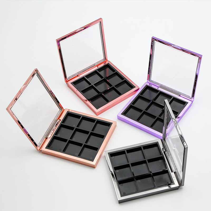 Creative Design Multichrome Eyeshadow Palette Square Flip Cosmetics Makeup Products Eyeshadow Palette Case