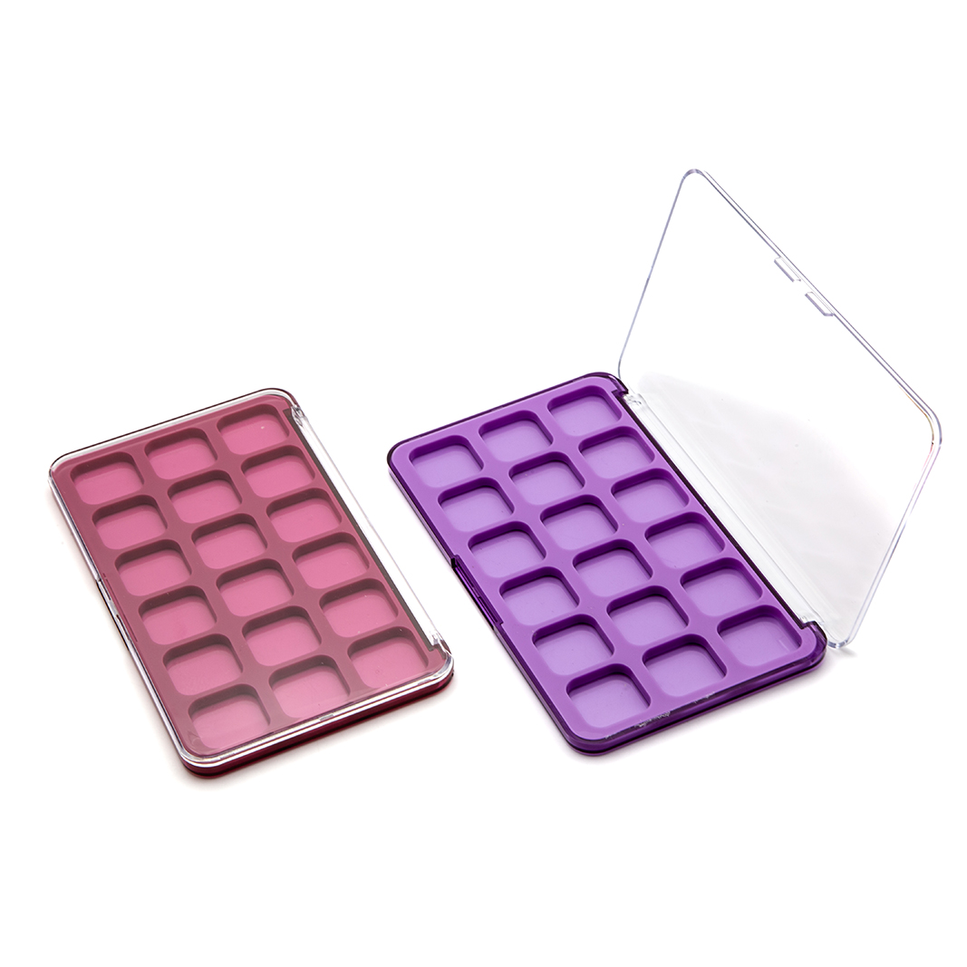 actory Supply 18 Color Eyeshadow Palette Private Label Custom Packaging Transparent Premium Eyeshadow Packaging Empty Palette