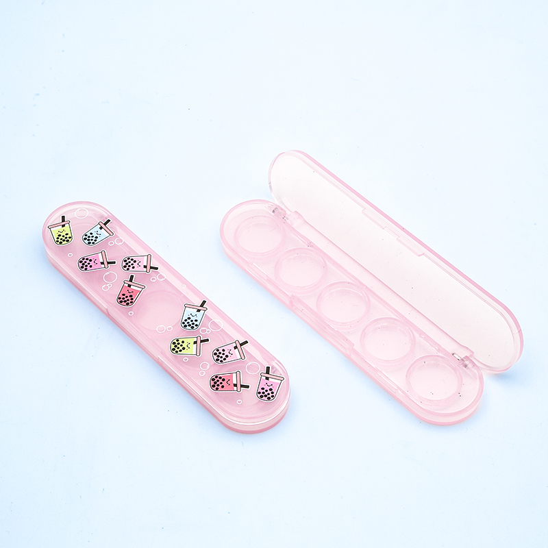 Plastic Compact Cosmetic Packaging Pressed Powder Case Eyeshadow Packaging Empty Palette Transparent Makeup Palette