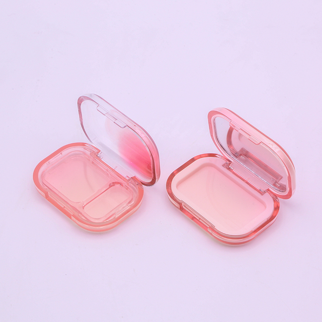 Custom Shape Eyeshadow Palette Flip Cover Buckle Clear Eyeshadow Packaging Cosmetic Cute Eyeshadow Palette Blush Box