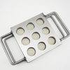 Custom Pattern Label 12 Cavities Heart Shape Mould DIY Eyeshadow Filling Plate Mold Multi Size Aluminum Metal Press Powder Mould