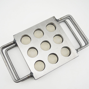 Custom Pattern Label 12 Cavities Heart Shape Mould DIY Eyeshadow Filling Plate Mold Multi Size Aluminum Metal Press Powder Mould
