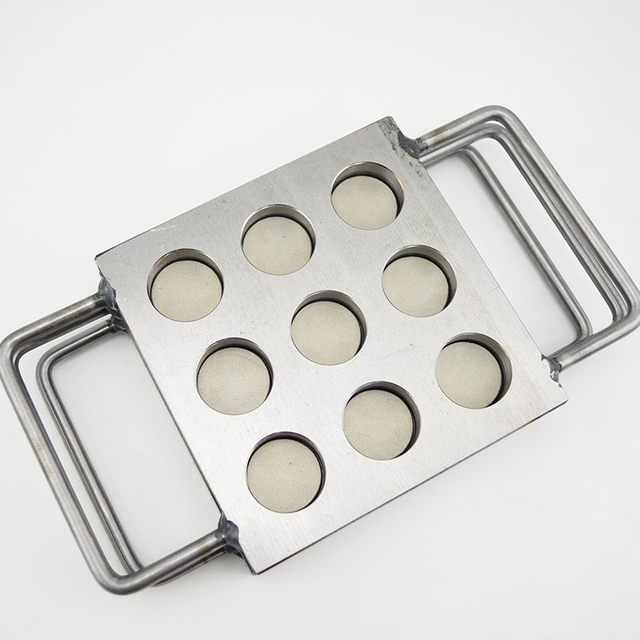Custom Pattern Label 12 Cavities Heart Shape Mould DIY Eyeshadow Filling Plate Mold Multi Size Aluminum Metal Press Powder Mould