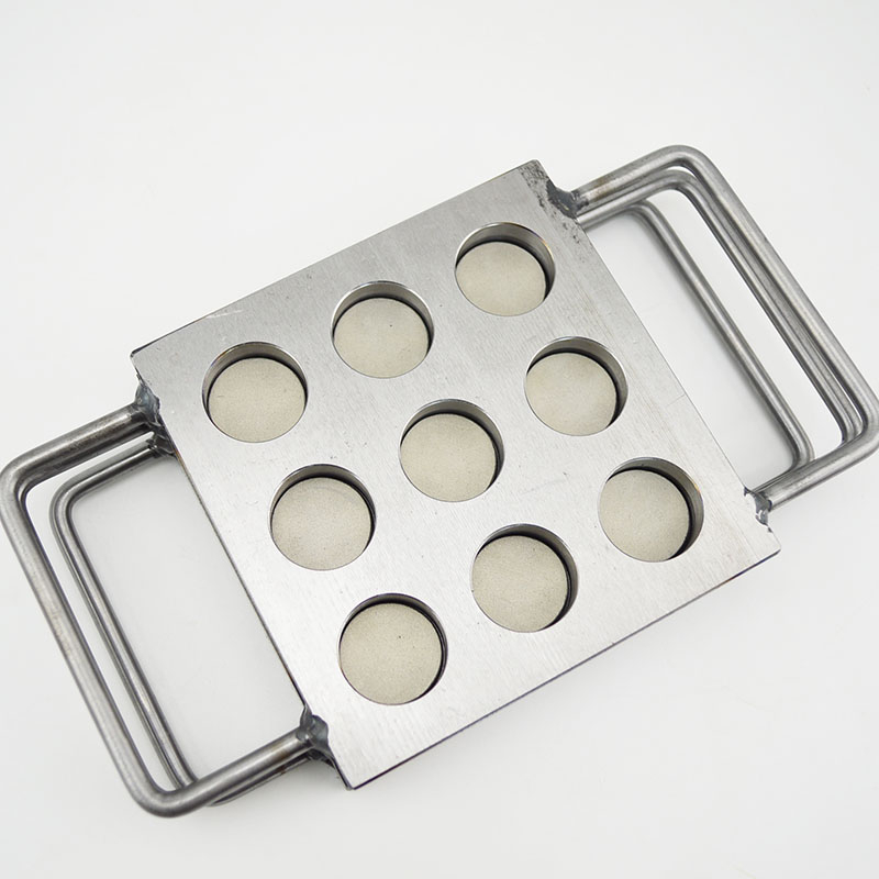 Custom Pattern Label 12 Cavities Heart Shape Mould DIY Eyeshadow Filling Plate Mold Multi Size Aluminum Metal Press Powder Mould