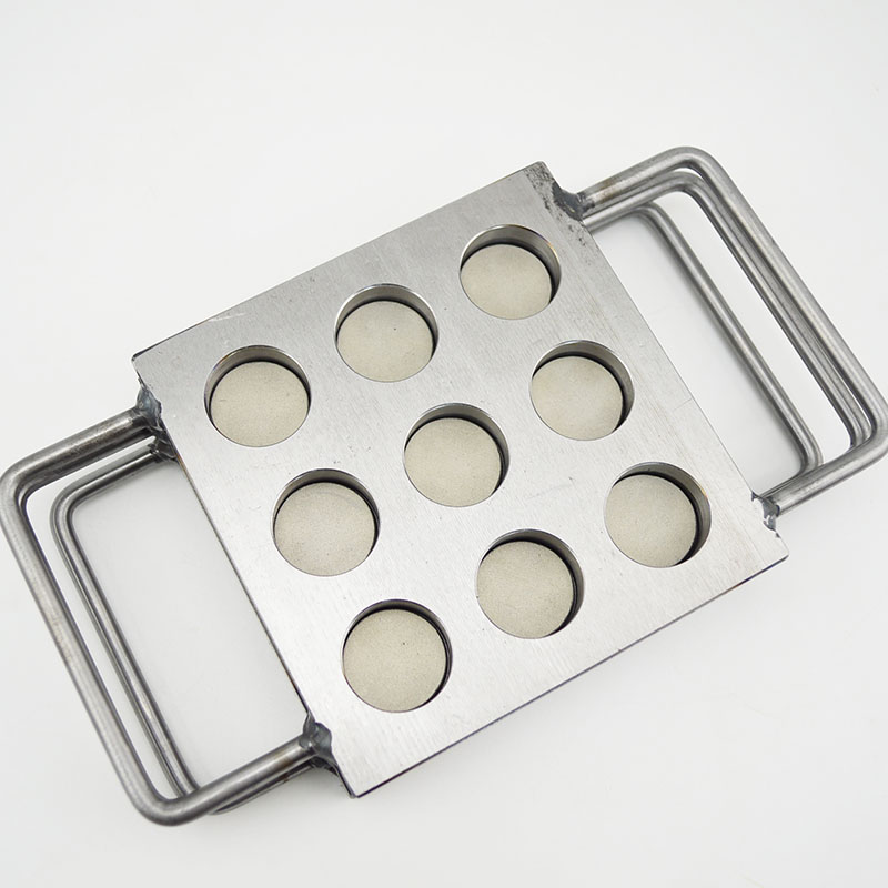 Custom Pattern Label 12 Cavities Heart Shape Mould DIY Eyeshadow Filling Plate Mold Multi Size Aluminum Metal Press Powder Mould