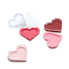 Custom 1 Color Empty Eyeshadow Packaging Blush Boxes Transparent Cover Eyeshadow Palette Organizer Heart Shape Blush on Case