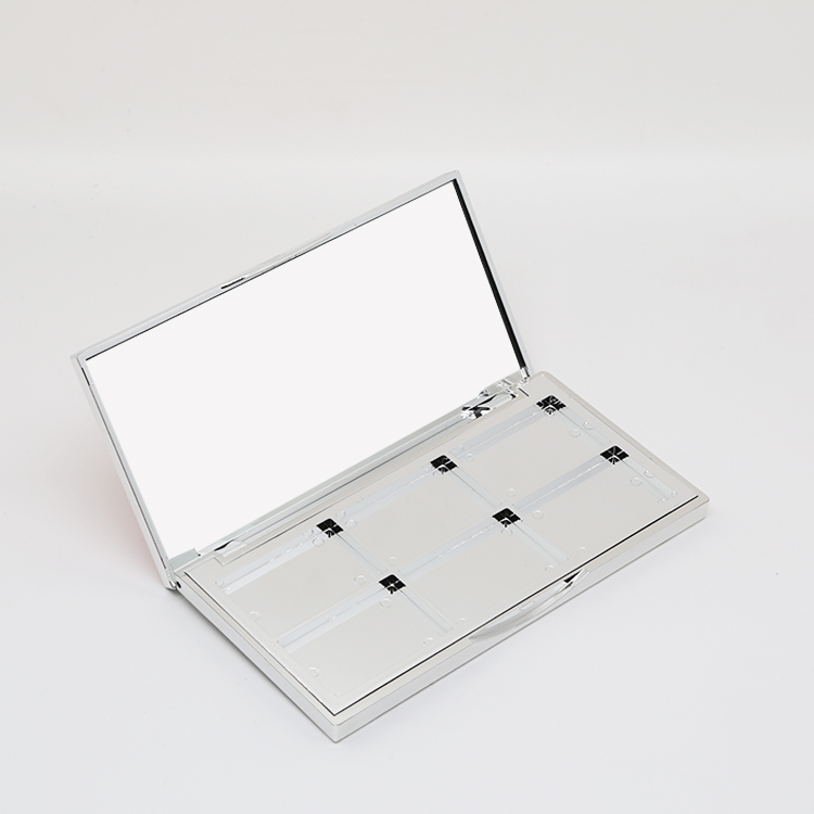 Custom Logo Palette Eyeshadow Makeup Plastic 6 Colors Pigmented Eyeshadow Empty Palette Luxury Case Container Packaging