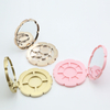 Flower Shape Gold Portable Pallet Custom Eyeshadow Palette Thin Packaging Tray Empty Powder Box Eyeshadow Packaging