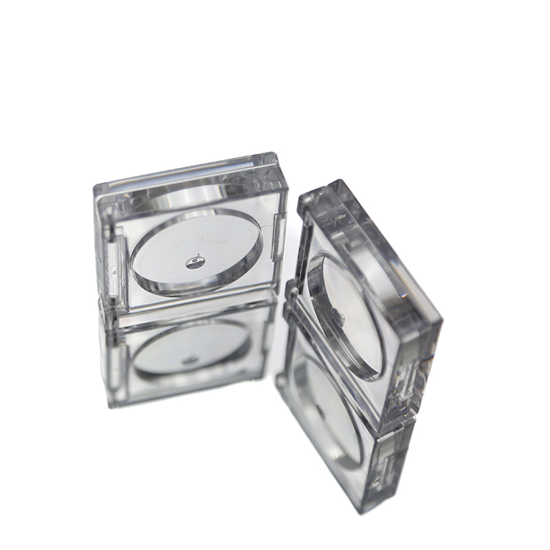 Private Label Custom Your Logo Plastic Clear Eyeshadow Case Packaging Square Cheap Eyeshadow Palette Empty Blush Box