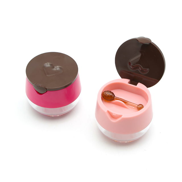 New Design Empty Diverse Plastic Cosmetic Cream Jar Lip Balm Skin Care Product Packaging Cream Jar With Spoon