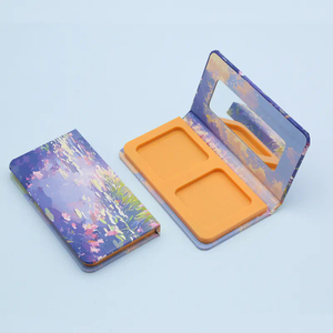 2 Colors Eyeshadow Tray Empty Magnetic Make up Box Custom Design Your Own Brand Packaging Boxes Cardboard Paperboard