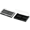 Custom Color Blush Box 2 Hole Square Transparent Flip Cover Empty Eyeshadow Palette Highlight Cosmetic Blush Packaging Box