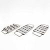 Custom Pattern Label 16 Cavities Rectangle Mould Diy Eyeshadow Filling Plate Mold Multi Size Aluminum Metal Press Powder Mould