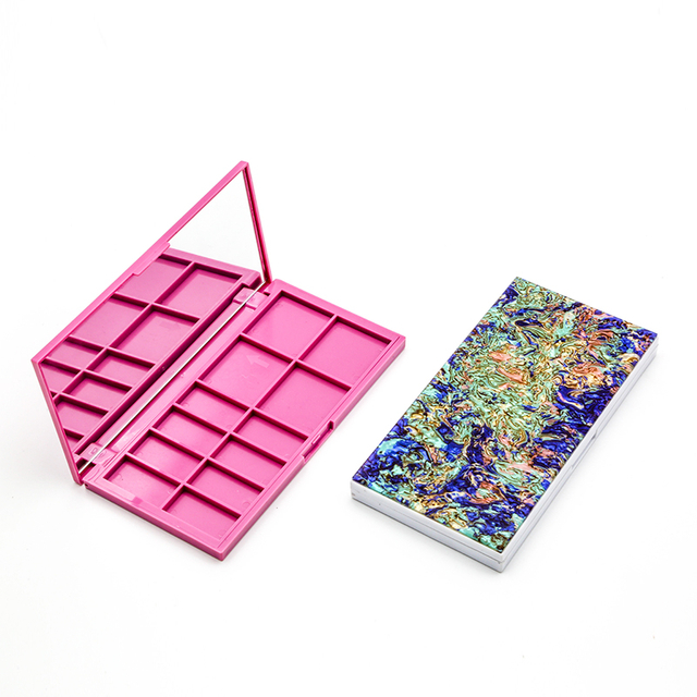 12 Colors High Pigmented Eyeshadow Palette Hexagonal Color Hole Cosmetic Eyeshadow Palette Empty