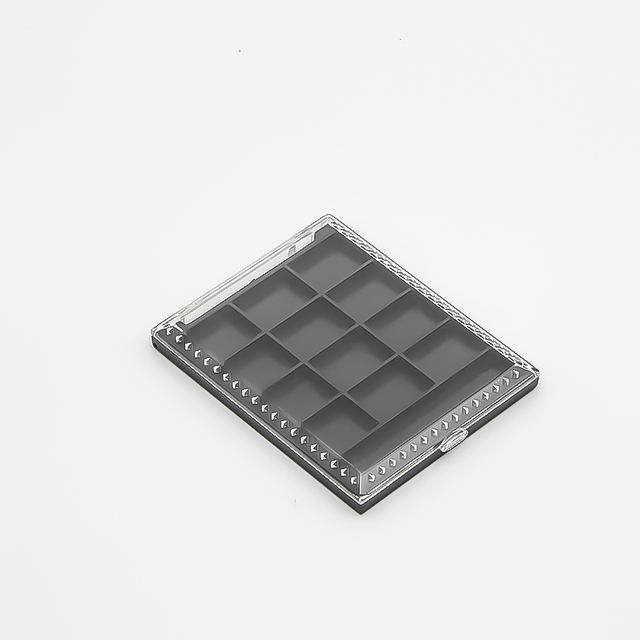 9 Colors for Eyeshadow Palette Empty Makeup Blush Container square Plastic Eyeshadow Palette case in Powder