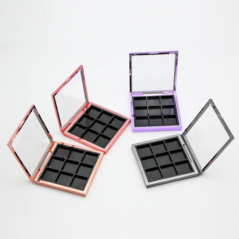 Creative Design Multichrome Eyeshadow Palette Square Flip Cosmetics Makeup Products Eyeshadow Palette Case