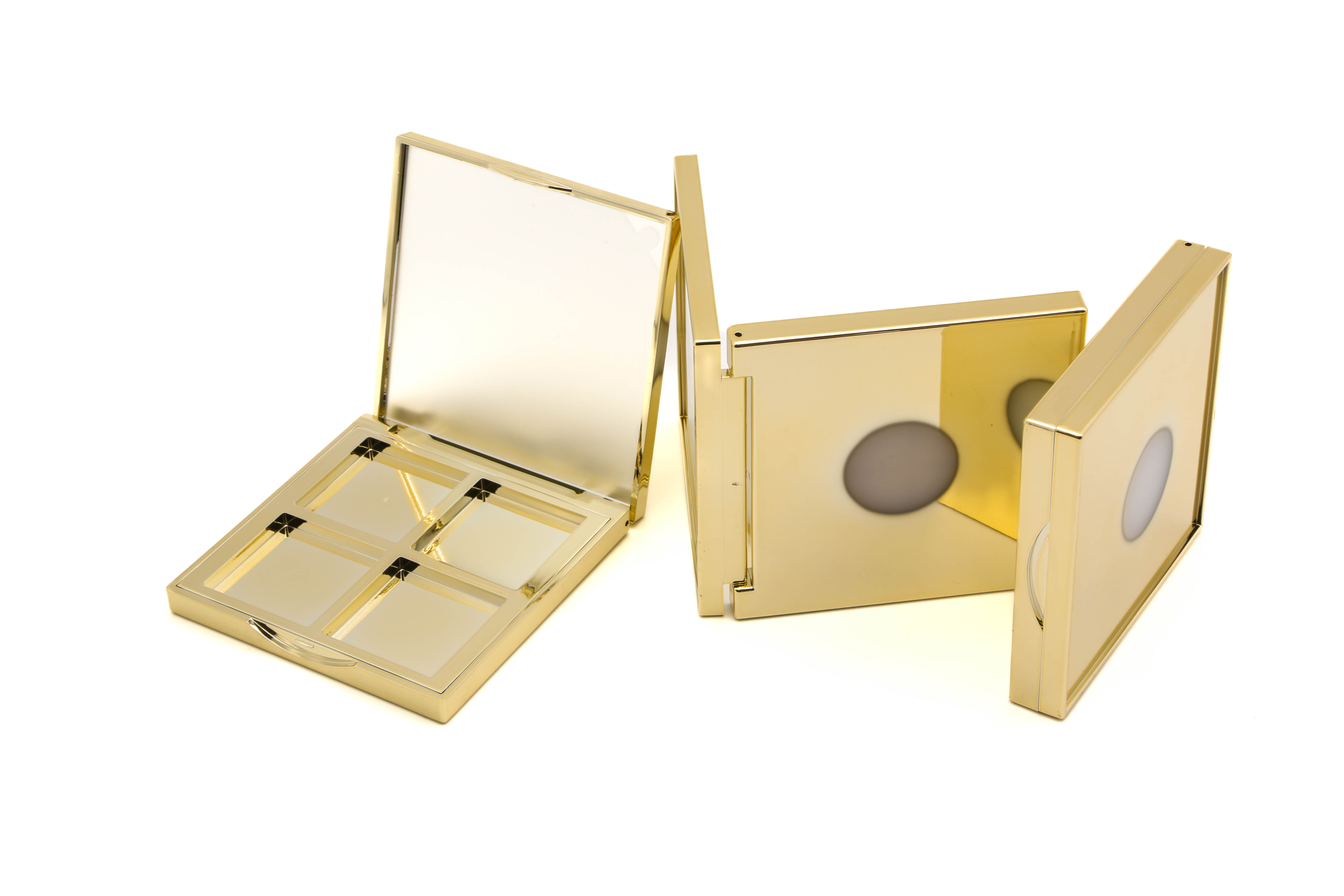 Customizable Empty Eyeshadow Palettes Plastic Box 4color Eyeshadow Palette Organizer with Mirror