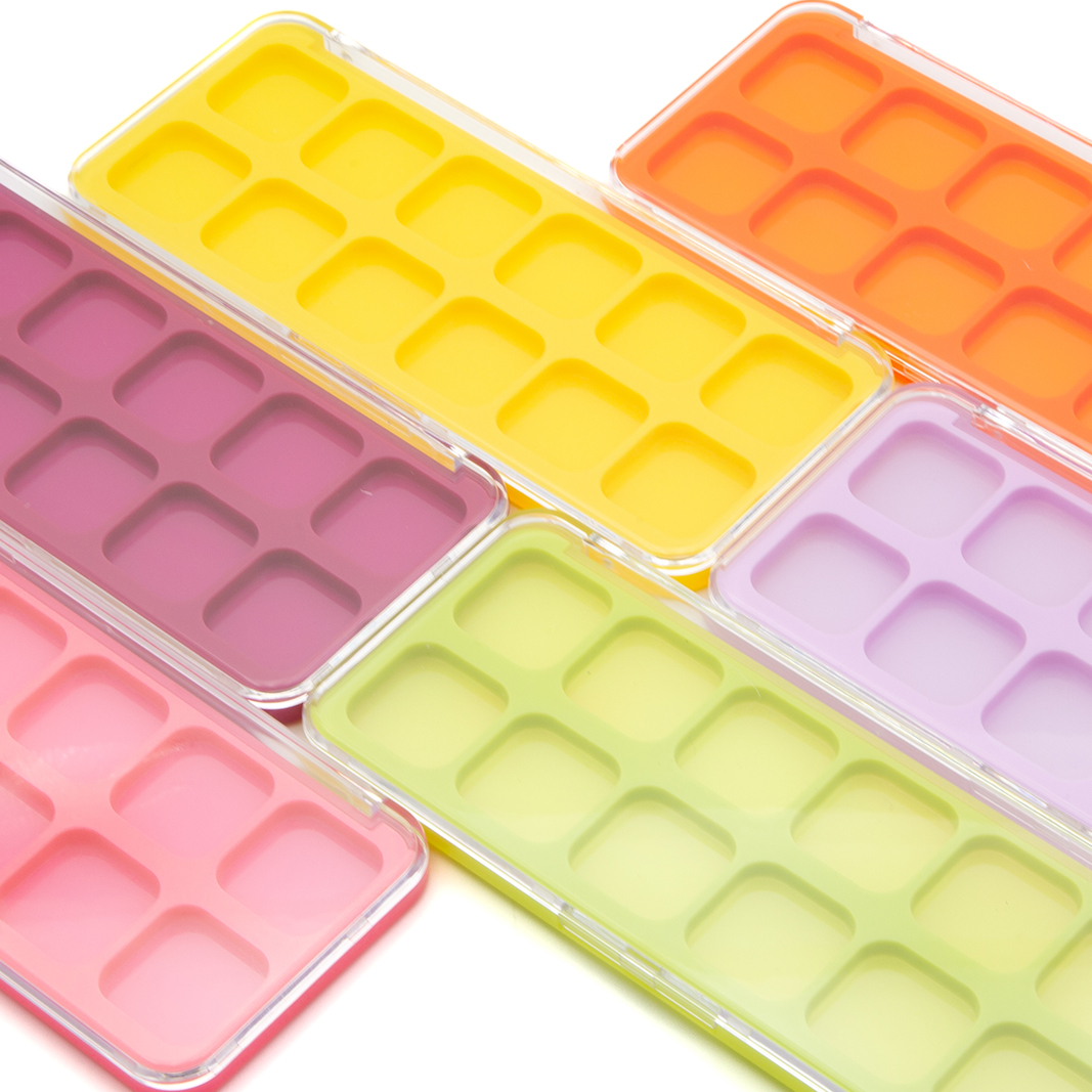 Attractive Price 6 colors Eyeshadow Palette Packaging Plastic Transparent Eyeshadow Palette Packaging Make Your Own Brand