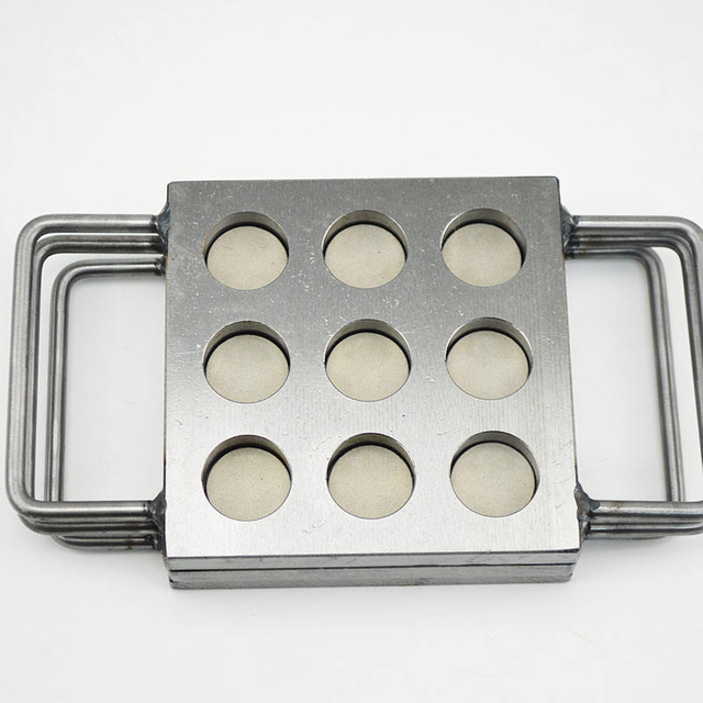 Custom Pattern Label 12 Cavities Heart Shape Mould DIY Eyeshadow Filling Plate Mold Multi Size Aluminum Metal Press Powder Mould
