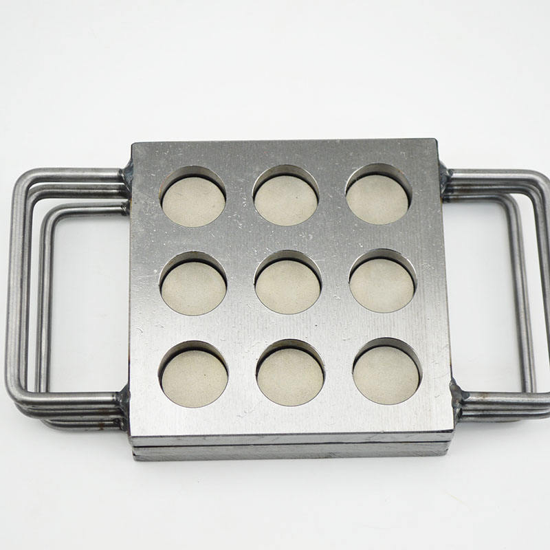 Custom Pattern Label 12 Cavities Heart Shape Mould DIY Eyeshadow Filling Plate Mold Multi Size Aluminum Metal Press Powder Mould